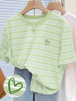 Colorful Striped Graphic T-Shirt - 1