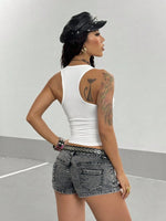 Punk Studded Fitted Tank Top - 2