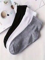Classic Black, White & Grey Unisex Socks - 5