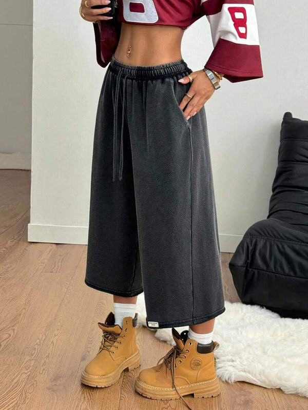 Baggy Elastic Waist Shorts