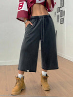 Baggy Elastic Waist Shorts - 4