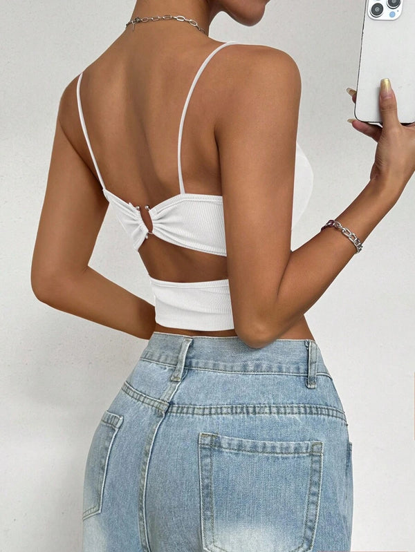 Backless Buckle Camisole Top