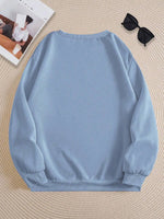 Bow Embroidery Round Neck Long Sleeve - 3