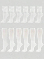 Slouchy Knit Scrunch Crew Socks - 4