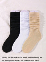 Slouchy Knit Scrunch Crew Socks - 3