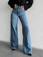 High-Rise Flared Wide-Leg Jeans - 1
