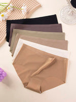 Seamless Solid Briefs Set - 1