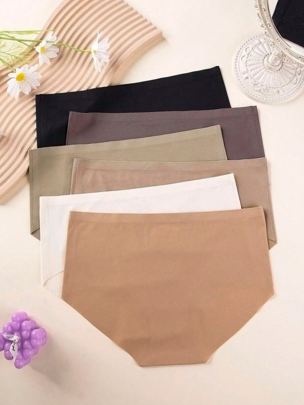 Seamless Solid Briefs Set