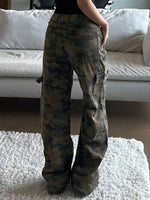 Camo Cargo Straight Leg Pants - 2