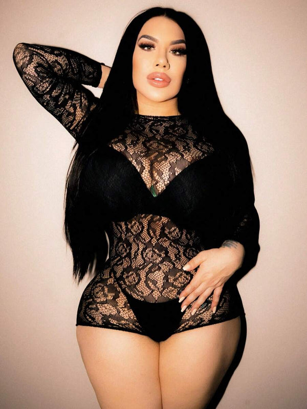 Lace Fishnet Bodystocking Lingerie