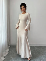 Stretchy Fitted Ruffle Sleeve Dress - 4