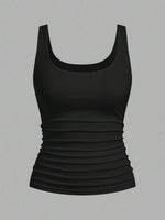 Crew Neck Bodycon Tank Top Set - 5