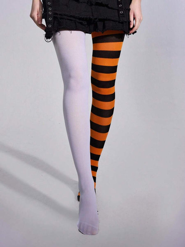 Black & Striped Gothic Tights