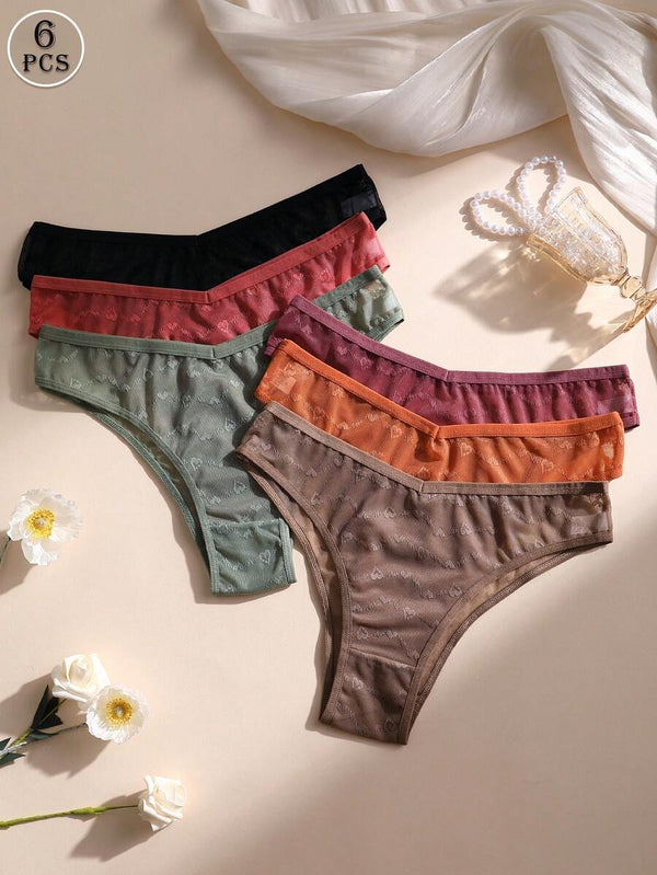 Heart Lace Seamless Bikini Panties