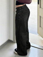 Low Waist Wide Leg Jeans - 2