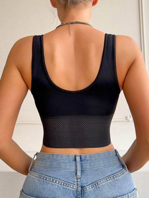 Lace Patchwork Shapewear Top