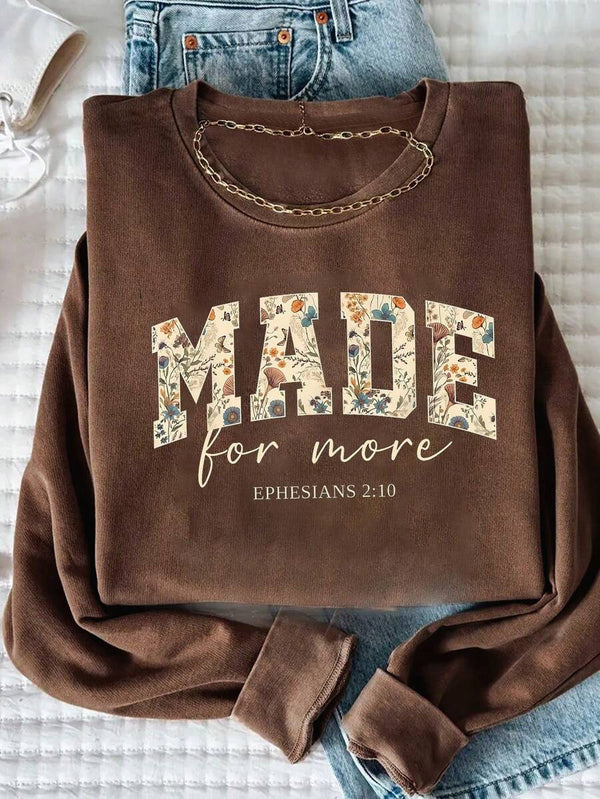 Casual Embroidery Sweatshirt