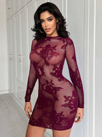 Hollow-Out Bodycon Dress - 4