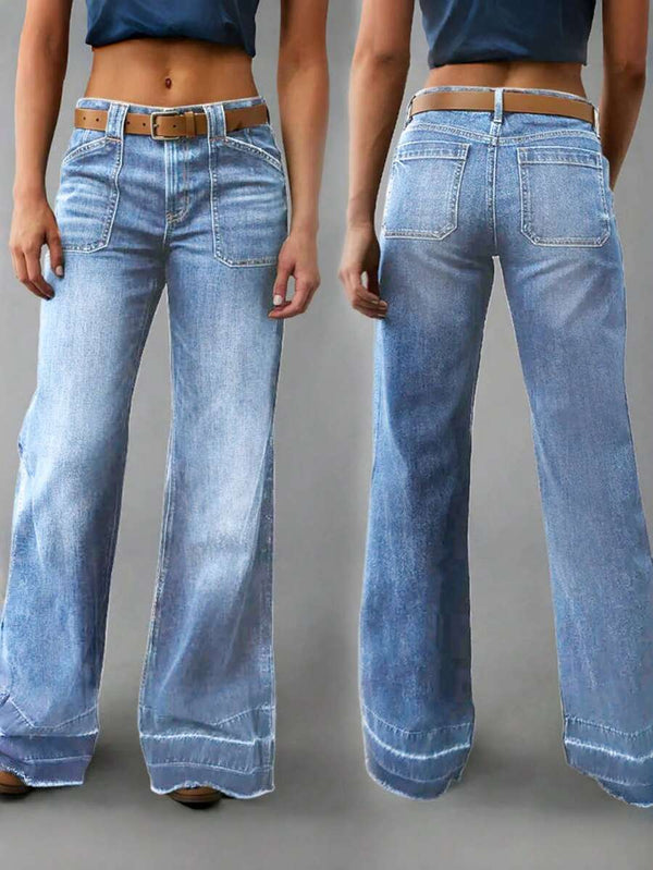 Vintage Flared Wide-Leg Jeans