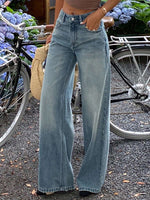 Casual Straight Leg Jeans - 1