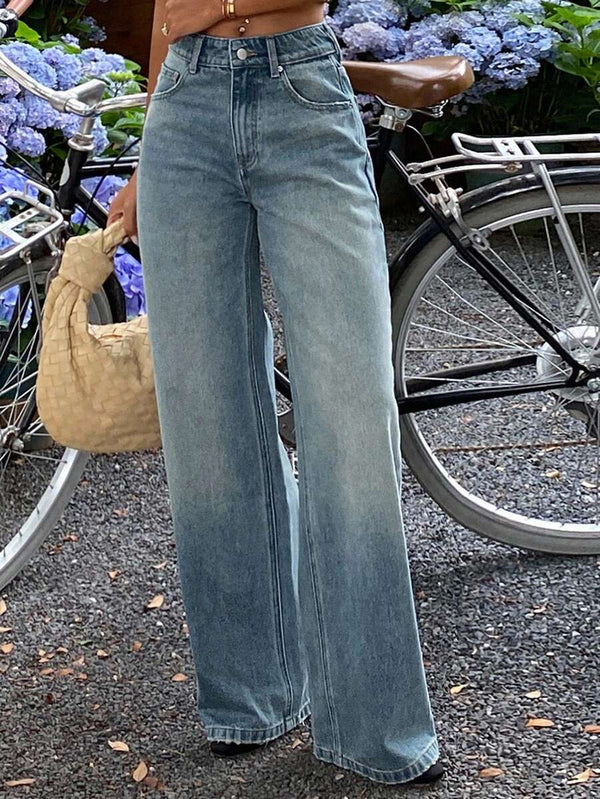 Casual Straight Leg Jeans