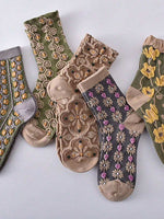 Nordic Striped Mid-Calf Socks - 4