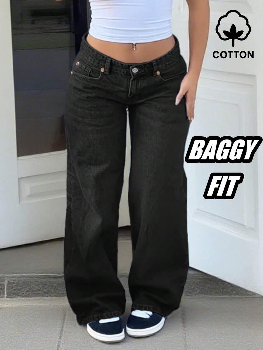 Low Waist Wide Leg Jeans