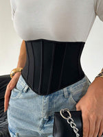 Black Corset Waist Belt - 1