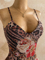 Boho Asymmetric Knit Mesh Dress - 3