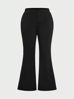 Plus Size High Waist Slim Fit Pants - 4