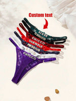 Custom Rhinestone Text G-String - 1