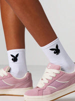 White Bunny Logo Crew Socks - 1