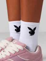 White Bunny Logo Crew Socks - 2