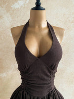 Deep V Beaded Asymmetrical Mini Dress - 5