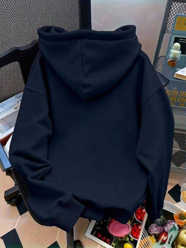 Bow Print Casual Hoodie