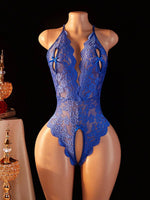 Strappy Lace Open-Crotch Bodysuit - 2