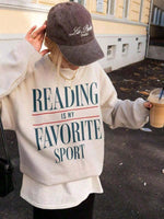 Vintage “Reading Is My Favorite Sport” Sweatshirt - 1