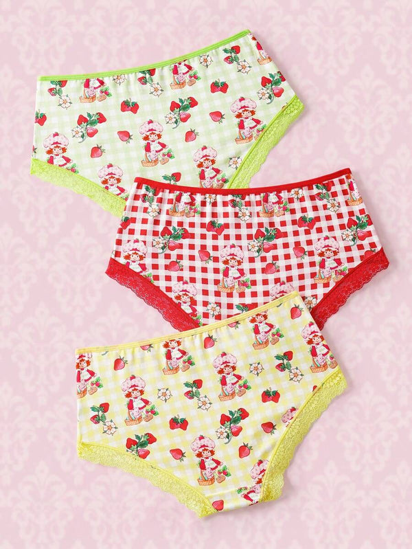 Plaid Lace Panty Set