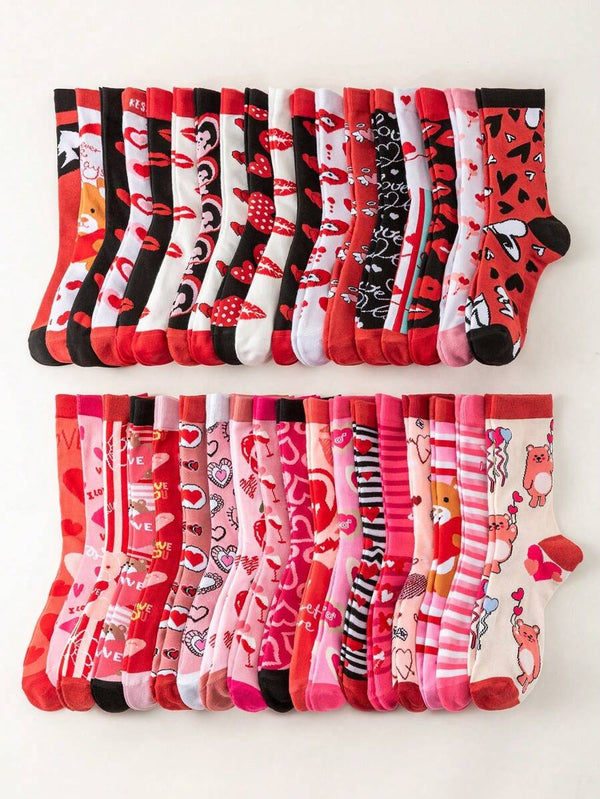 Vintage Embossed Mid-Calf Sports Socks