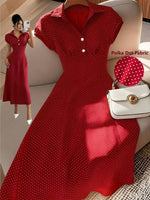 Vintage Polka Dot A-Line Dress - 1
