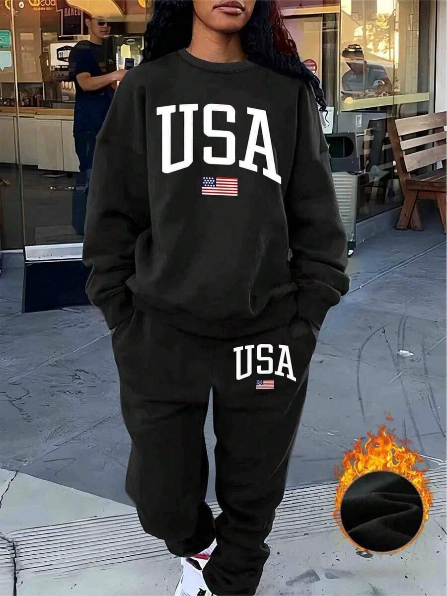 Letter Printed Sweatshirt