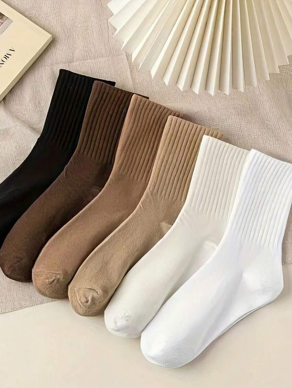 Unisex Solid Color Casual Socks