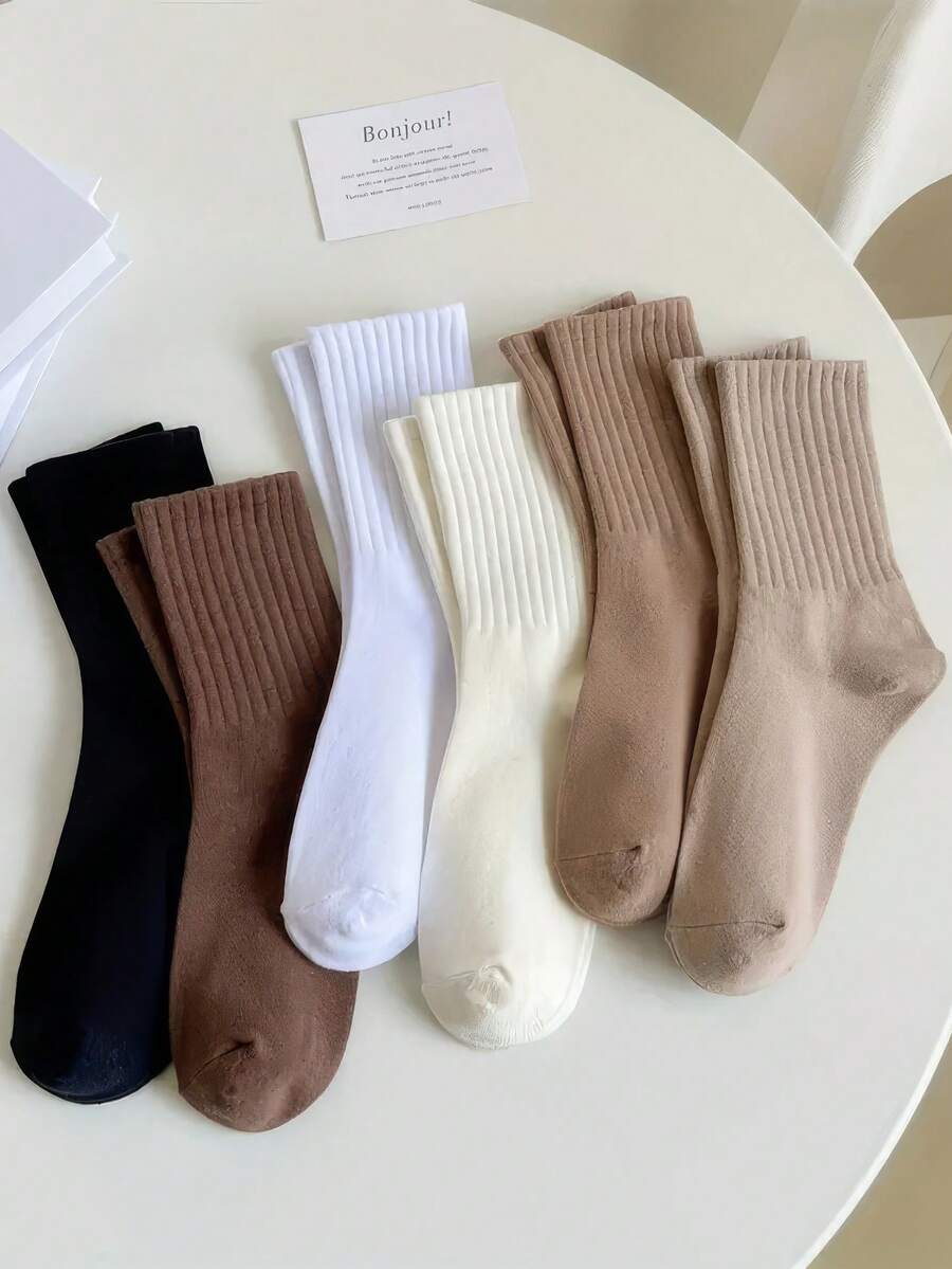 Unisex Solid Color Casual Socks