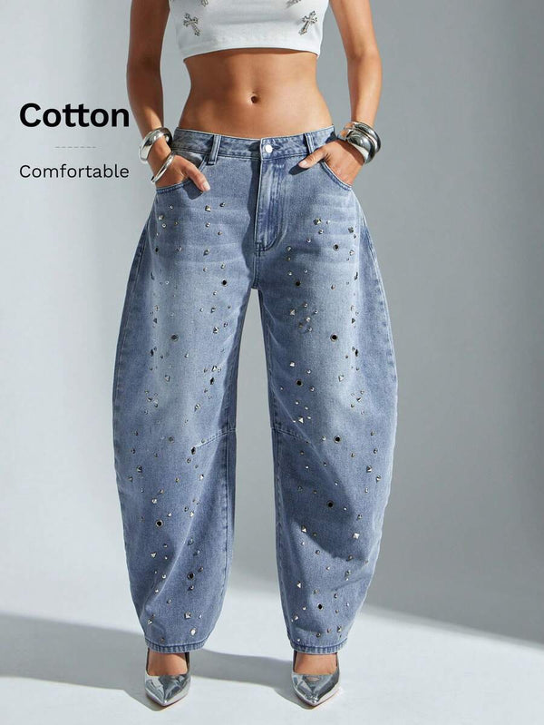 Baggy Rhinestone Jeans