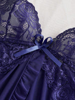 Sexy Mesh Camisole Nightgown Set - 4