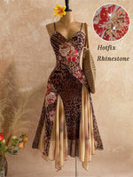 Boho Asymmetric Knit Mesh Dress - 1