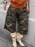 Camo Wide-Leg Cropped Jeans - 5