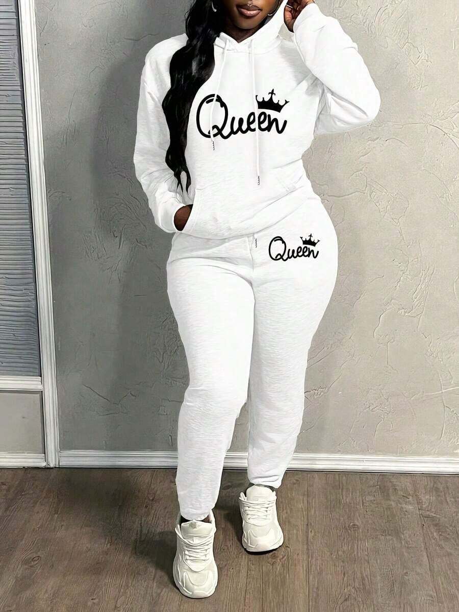 Letter Print Hoodies