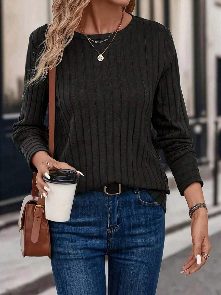 Ribbed Long Sleeve Top