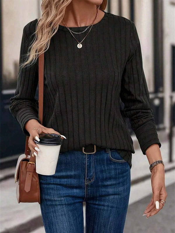Ribbed Long Sleeve Top